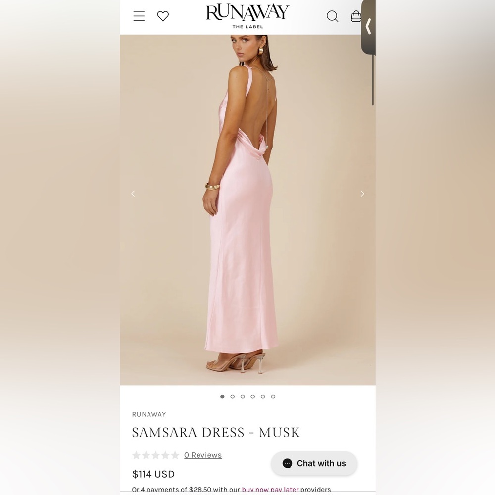 RUNAWAY THE LABEL PINK DRESS